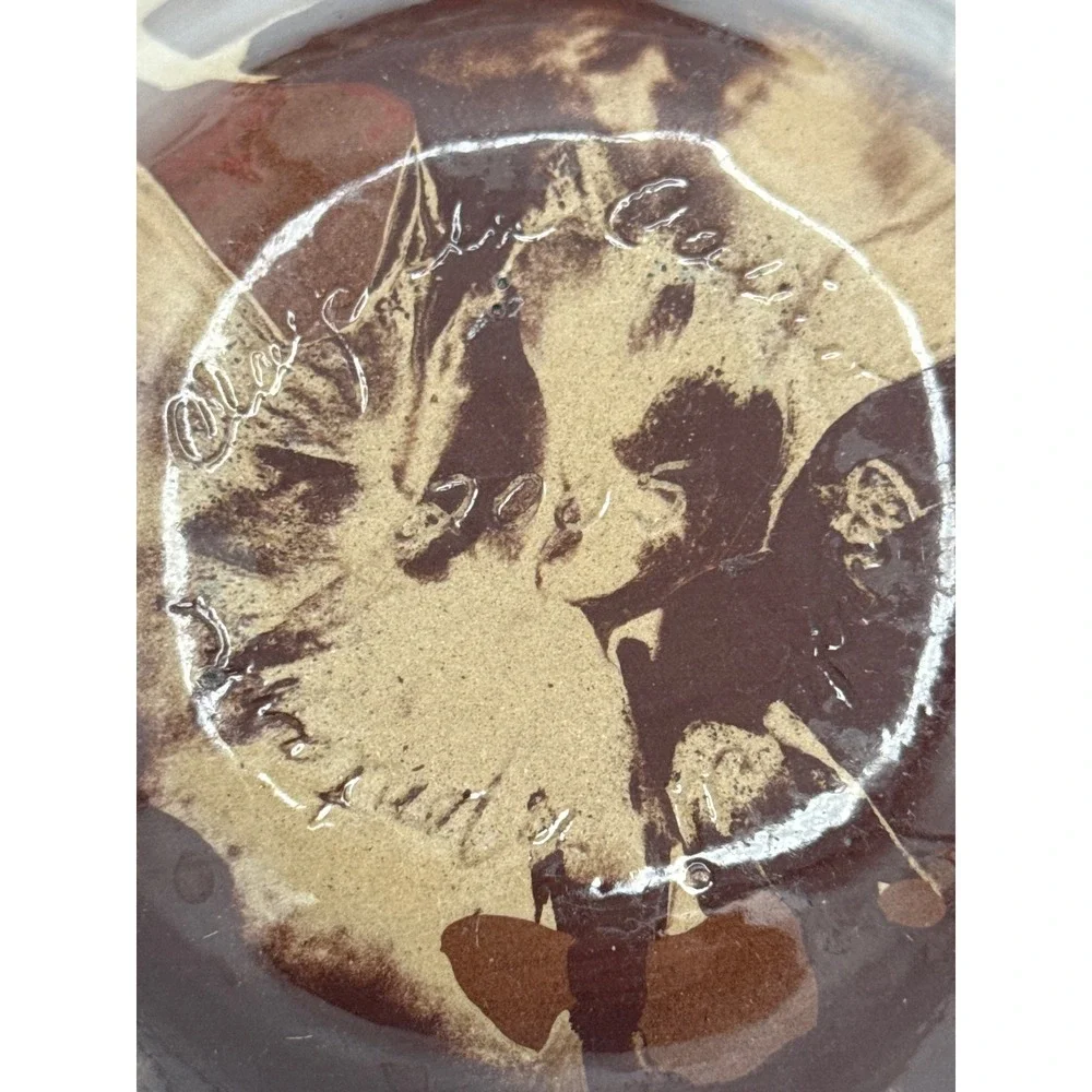 Clayborn Pottery Montana Marbled Agateware Set of 5 Plates & Bowls Signed 2005